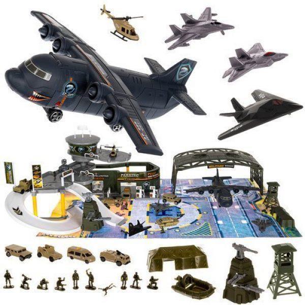 Παιχνίδι στρατιωτική βάση - αεροδρόμιο, με αεροπλάνα, οχήματα και διάφορές φιγούρες