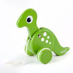 Pin Toys Ξύλινη τρεχαλίτσα δεινόσαυρος 'Τυραννόσαυρος T-REX' από μασίφ ξύλο
