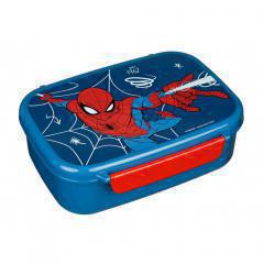 Δοχείο φαγητού πλαστικό δύο θέσεων, 20 x 8cm Spiderman