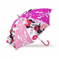 Παιδική αυτόματη ομπρέλα βροχής,ροζ - Minnie Mouse