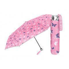 Παιδική ομπρέλα βροχής mini, Πεταλούδες - Ροζ