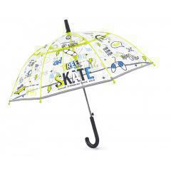 Παιδική ομπρέλα βροχής διάφανη, Skate