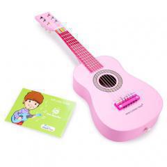 New Classic Toys Ξύλινη Κιθάρα Pink