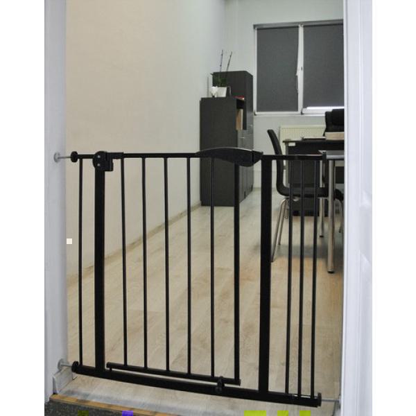 Πόρτα Ασφαλείας Με Προέκταση Μεταλλική Μαύρη 77x74-114cm