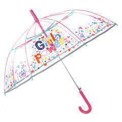 Παιδική ομπρέλα βροχής διάφανη αυτόματη, Girls Power