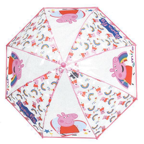 Παιδική ομπρέλα βροχής διάφανη αυτόματη, Peppa Pig