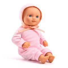 Djeco Κούκλα μωρό βινυλίου 'Lilas Rose' 32cm