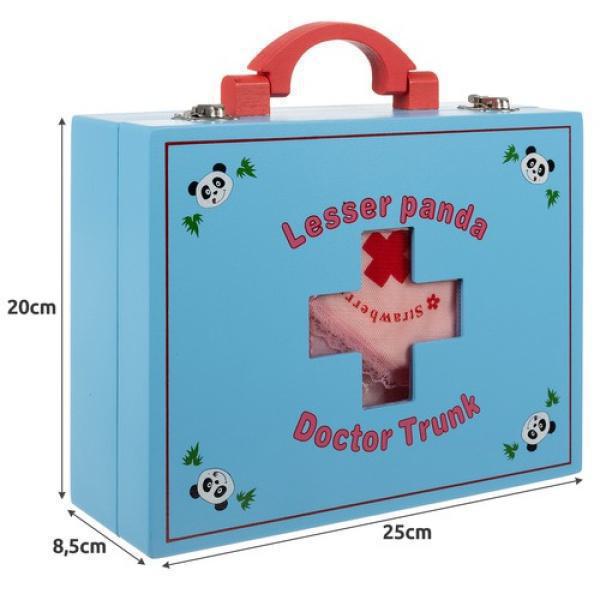 Kruzzel Ξύλινο Βαλιτσάκι με Εργαλεία Γιατρού "Panda" 43τμχ