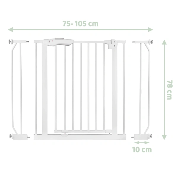 Nukido προστατευτική πόρτα για σκάλες και πόρτες για μωρά 75-105 cm