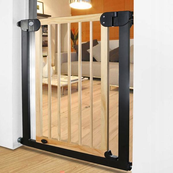 Nukido προστατευτική πόρτα για σκάλες και πόρτες για μωρά από ξύλο-μέταλο 76-104 cm