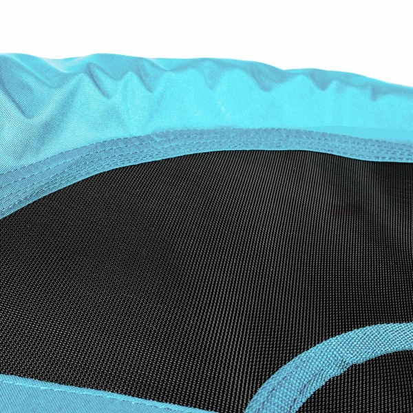Κρεμαστή στρογγυλή Κούνια φωλιά XL διαμέτρου 95 cm Με Υφασμάτινη Αδιάβροχη Επένδυση, σε Γαλάζιο Μαύρο χρώμα
