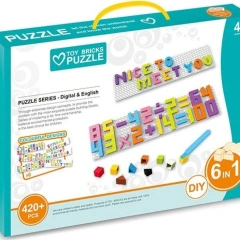 Παιδικό Εκπαιδευτικό Παιχνίδι Toys Bricks Puzzle - Make With Love! 420τμχ