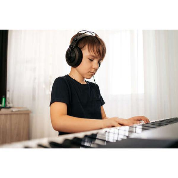 Kruzzel Παιδικό Αρμόνιο Πιάνο 61 Πλήκτρων με Μικρόφωνο USB σύνδεση σε μαύρο χρώμα, 54x17x5cm