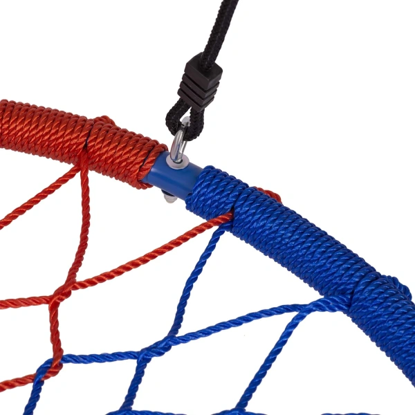 NEO SPORT Κρεμαστή στρογγυλή Κούνια με δίχτυ διαμέτρου 95 cm, σε Μπλε-Κόκκινο χρώμα Spiderman