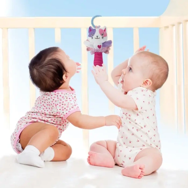 Baby Clementoni For You Βρεφικό Παιχνίδι Κουδουνίστρα Μαλακή Γατούλα Για 0+ Μηνών