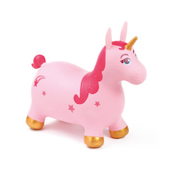 Ludi Χοπ-χοπ αλογάκι Μονόκερος με ροζ χαίτη